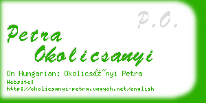 petra okolicsanyi business card